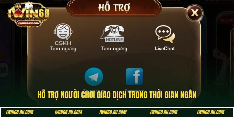 Hỗ trợ nạp rút tiền Iwin68 suôn sẻ và an toàn