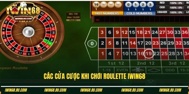 Các cửa cược khi giải trí cùng Roulette Iwin68
